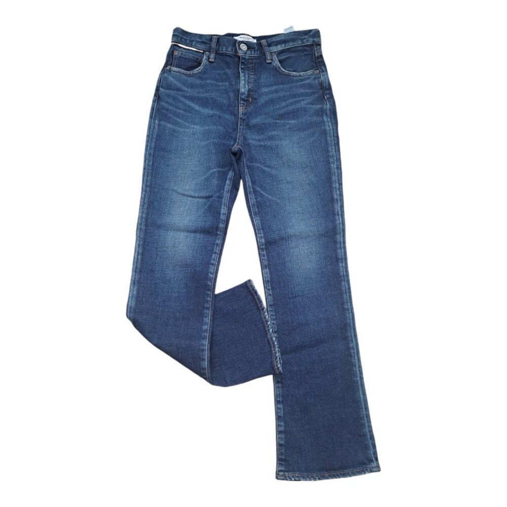 Moussy Vintage Women Straight Leg Howa Factory Distress High Waist Denim Blue 25
